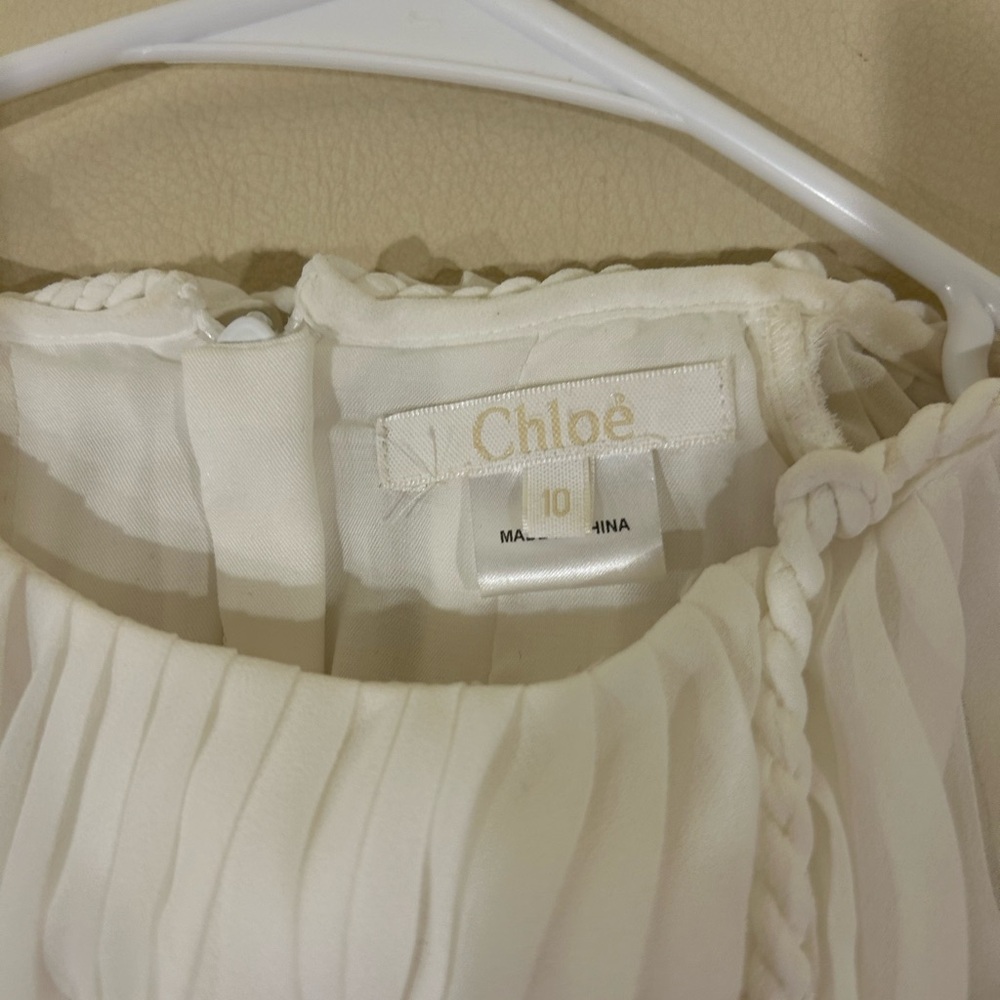 CHLOE girls chiffon pleated dress size 10 - Picture 4 of 7